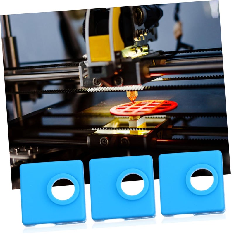 Cabilock 5pcs Blue Heater Block Silicone Case Aluminum Cover Protective Sleeve High Temperature Stability - Image 4